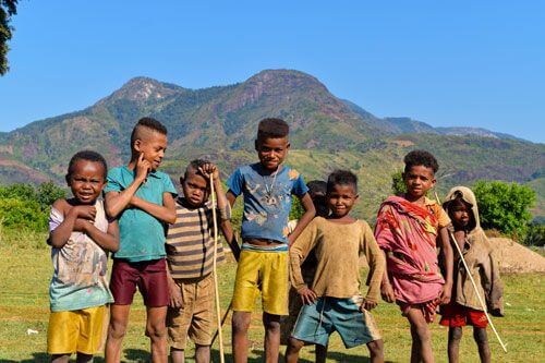 Group of kids in Madagascar