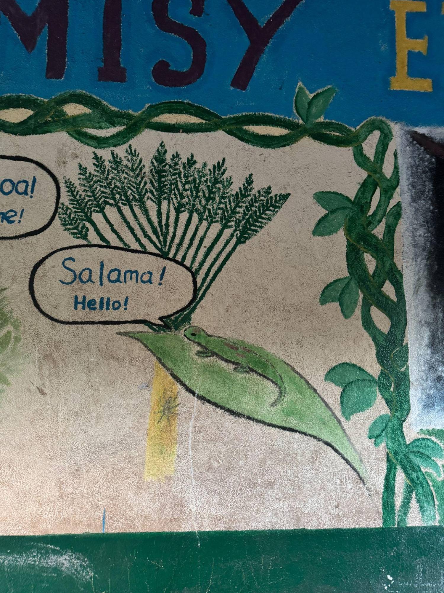 gecko drawing on a wall