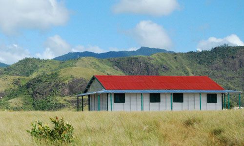 A completed school in beautiful Anosy region, southeast Madagascar