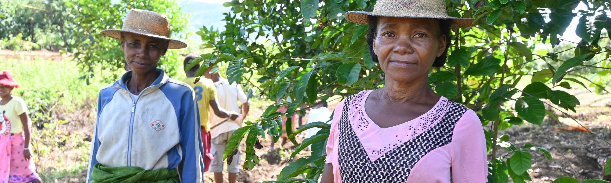 Nahita and Caroline at Tsagnoriha Community Planting Site